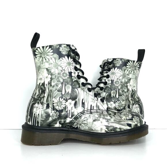 Dr Martens Floral Slime Paint Slick 1460 Pascal Lace Up Boots Women’s 6 Shoes - Picture 4 of 13